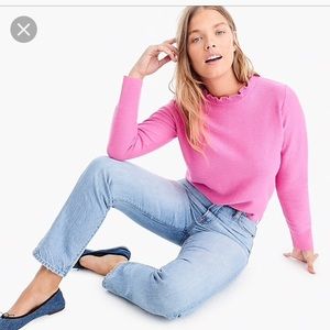 EUC J. Crew ruffle neck sweater